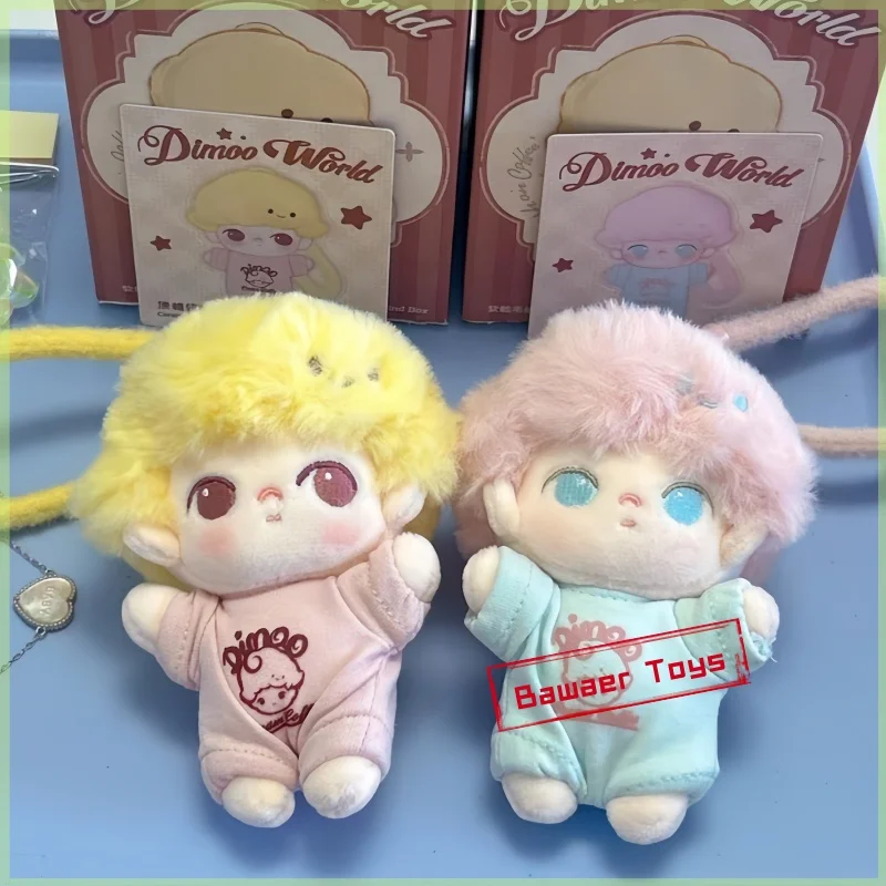 Pop Mart Dimoo World Series Soft Faced Keychain Backpack Pendant Blind Box Toys Plush Surprise Doll Action Figure Mystery Box