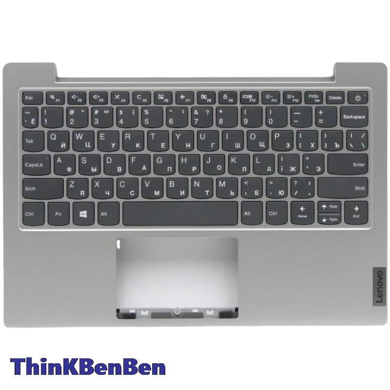 RU Russian Platinum Grey Keyboard Upper Case Palmrest Shell Cover For Lenovo Ideapad 1 11 11ADA05 5CB0Z53054