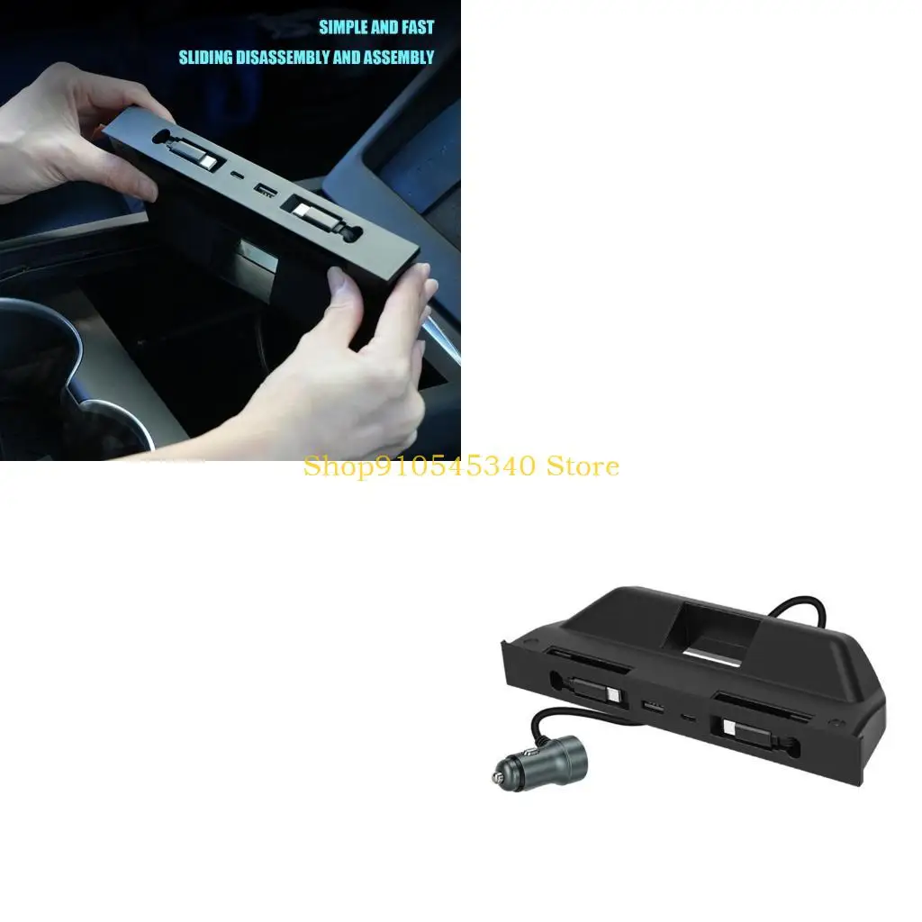 U2JA Flush Fit Car Console Power Insert with USB-A Type-C Device Access