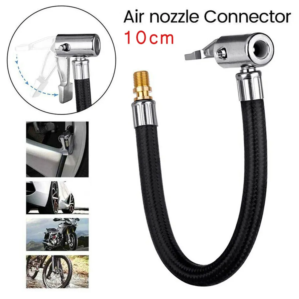 Locking With Air Hose Inflator Adapter Extension For Bike Motor Car