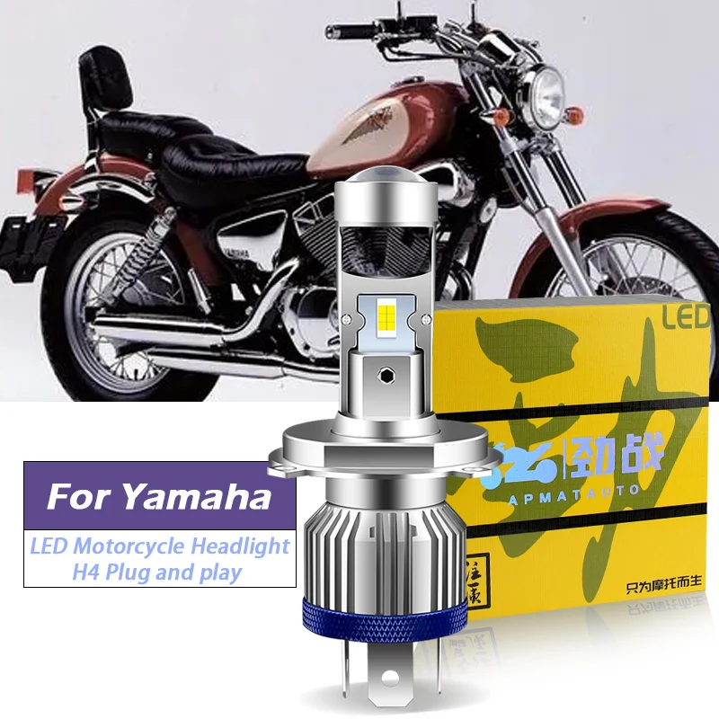 

Фара светодиодная CANbus для мотоцикла Yamaha Virago Royale 250 535 700 750 1000 H4 HS1 9003, лм, 1 шт.