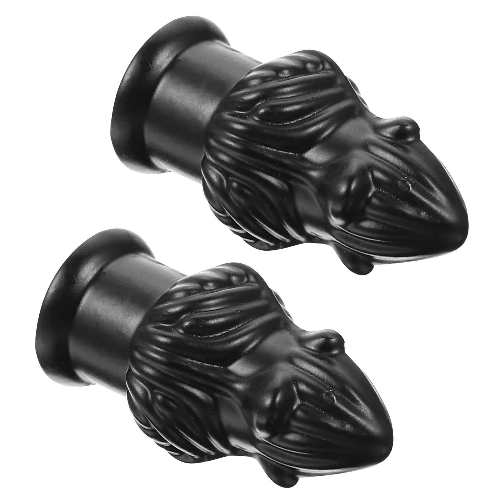 

2 PCS Lamps Shade Knob Black Floor Ceiling Light Finial 17X17X32CM Zinc Alloy Creative Caps