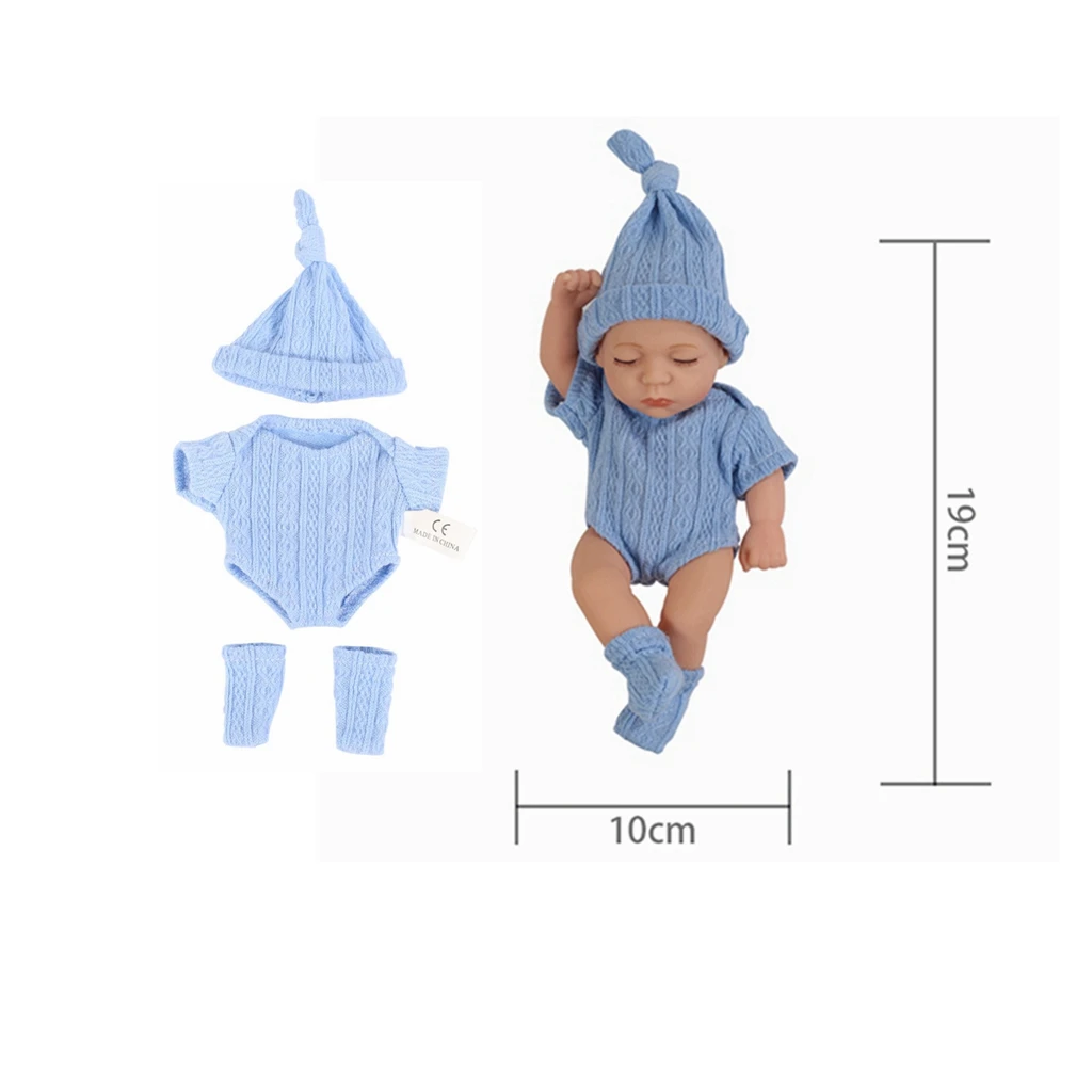 Doll Clothes for 8Inch 20cm Baby Dolls DIY Doll Accessories for Reborn Baby Dolls Sweater Jumpsuit Clothes for Mini Newborn Doll