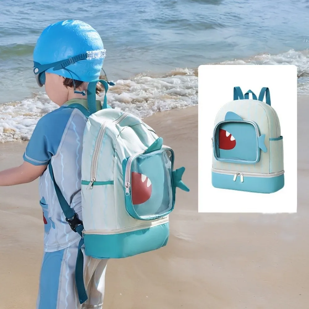 Dry Wet Separation Children's Swimming Bag Shoe Compartment Animal Pattern Swimsuit Storage Bag Cartoon Waterproof