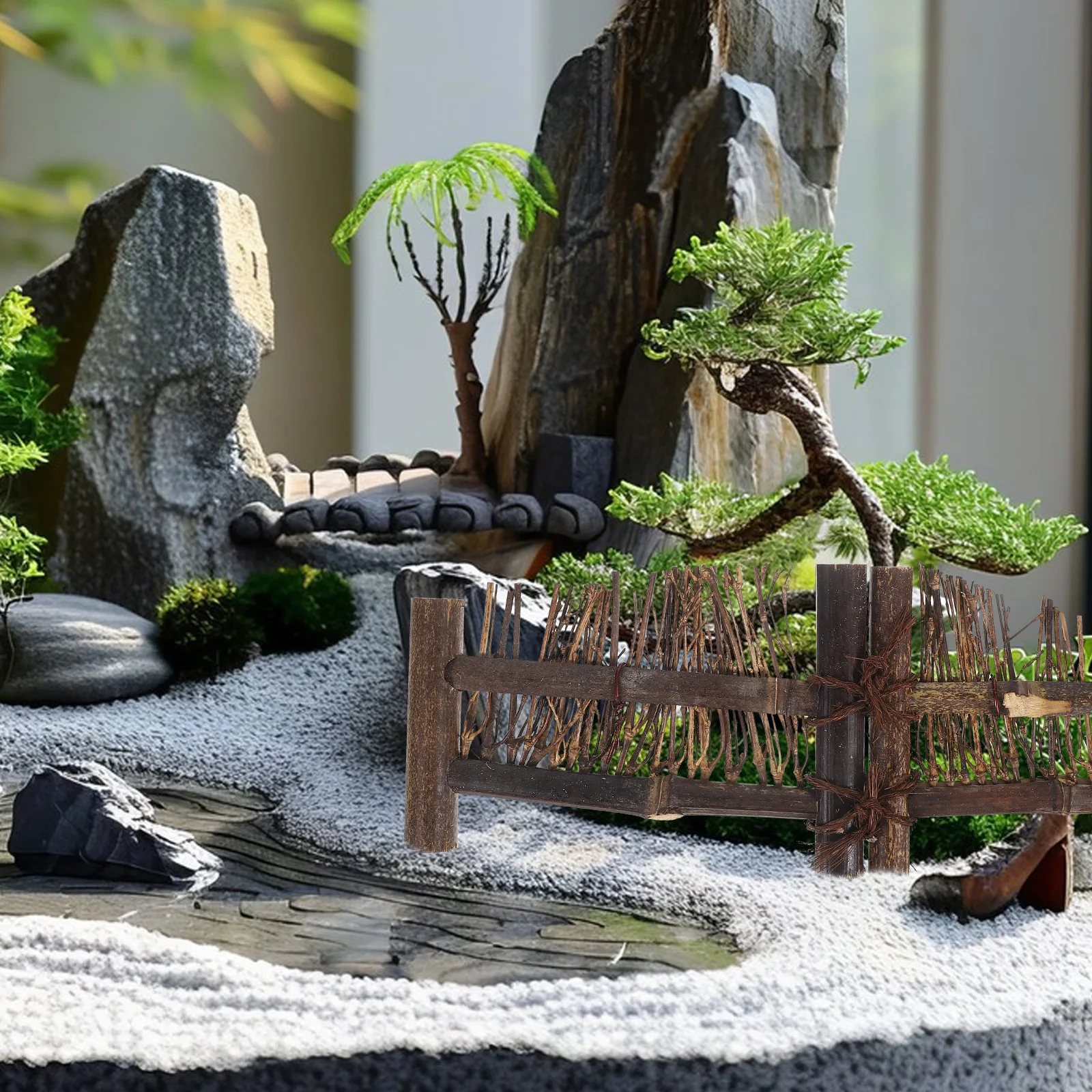 

Mini Landscape Fence Delicate Garden Bonsai Decoration Small Accessories Outdoor DIY Ornaments Garden Flower Pots Decorations