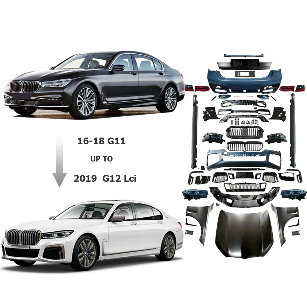 Wholesale Parts Bodykit Full Body Kit Set Modified Upgrade M760 PP Auto Car For BMW 7 Series G11 G12 Front Bumper 730i 740i