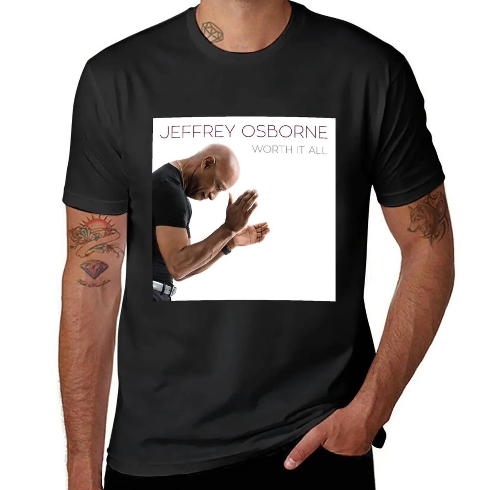 New Jeffrey Osborne Worth It All T-Shirt korean fashion boys t shirts Anime t-shirt funny t shirts for men