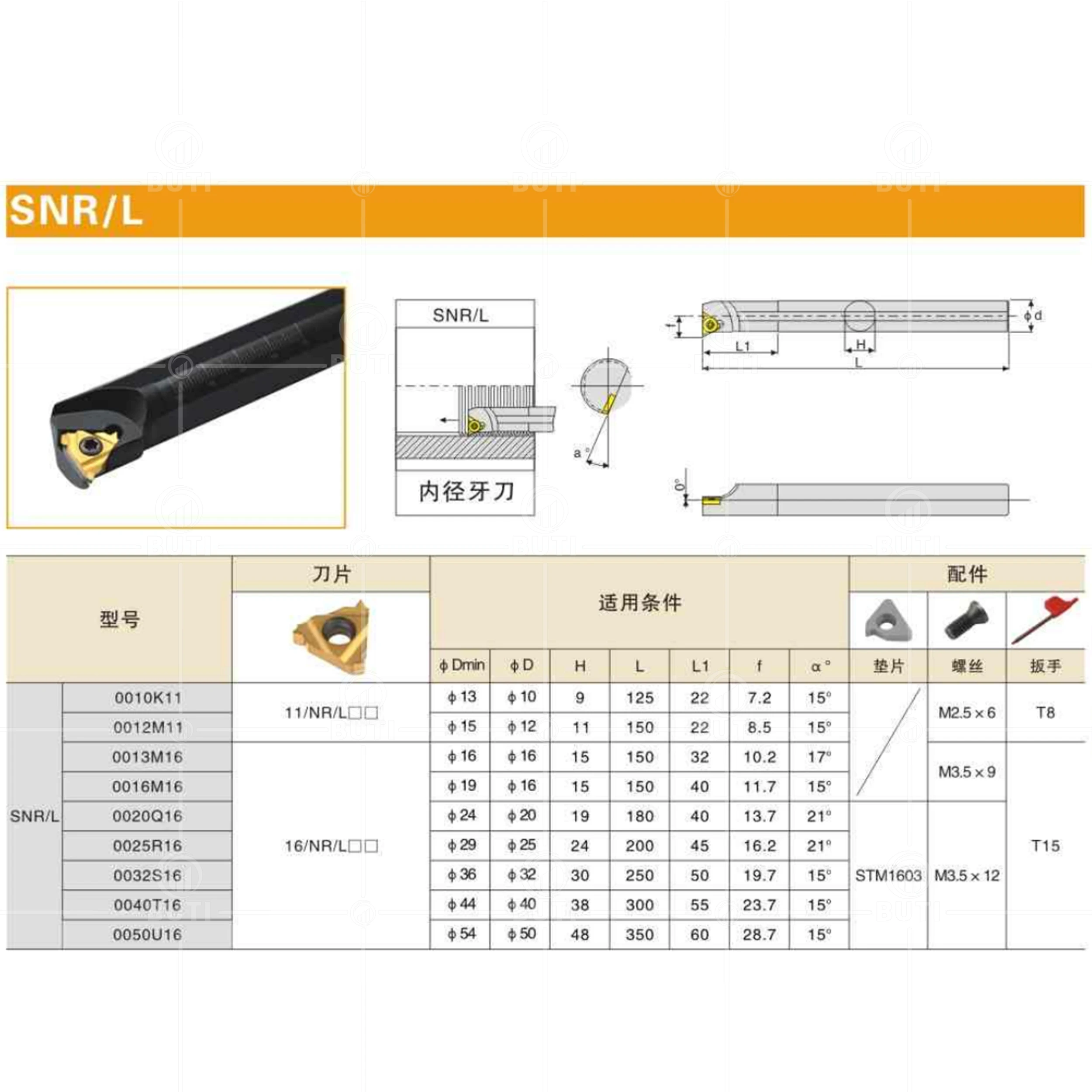 DESKAR 100% Original Threaded White Tool Holders SNR SNL Seismic Resistance CNC Lathe Thread Tool Bar For 11ER/IR 16ER/IR Blades