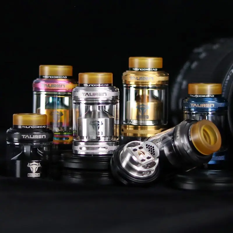 Vape Tank ThunderHead Creations Tauren Beest RTA 2ml 4.5ml Atomizer Bubble Glass Large Dual Coil Deck for E Cigarette Vaporizer