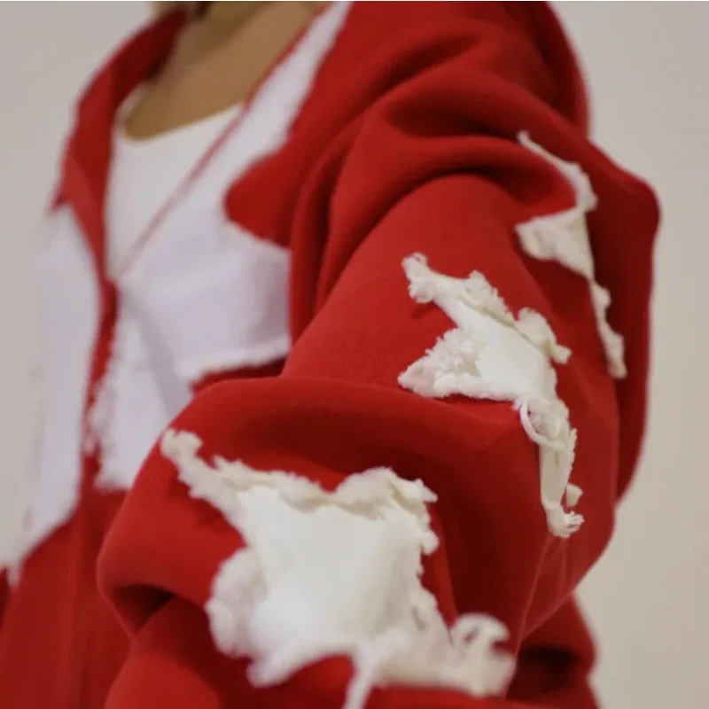 Giacca corta ampia in jersey da baseball Commercio estero Primavera Autunno Lettera Ricamo Giacca a maniche lunghe con giunture di colore a contrasto