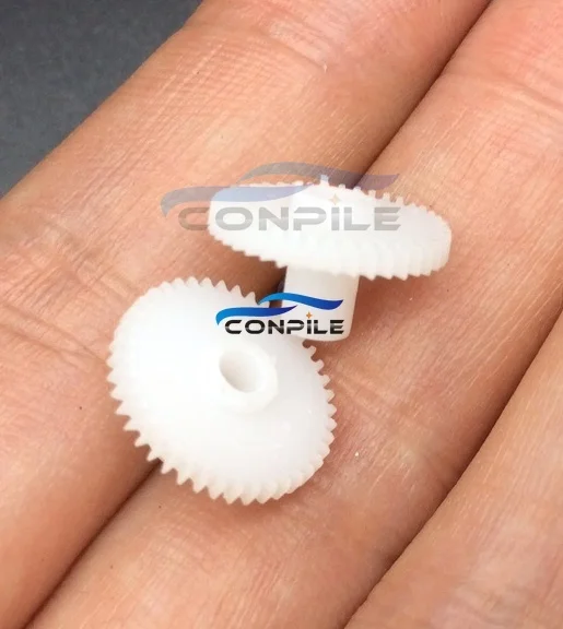 2pcs plastic white gear for panasonic Rx DT 680 audio recorder cassette deck player