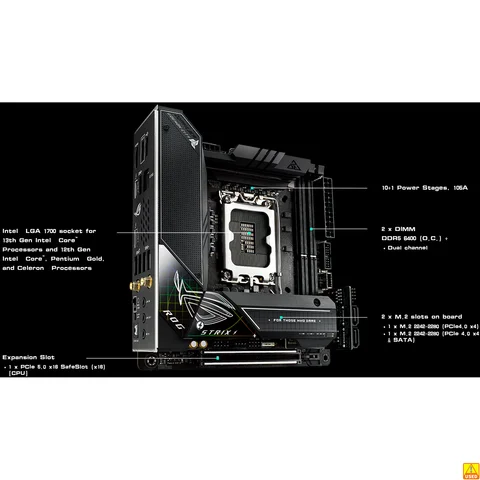 ASUS ROG STRIX Z690-I GAMING WIFI 마더보드 소켓 LGA1700 CPU DDR5 6400+(OC) MHz 메모리 칩셋 Z690 Mini-ITX 메인보드