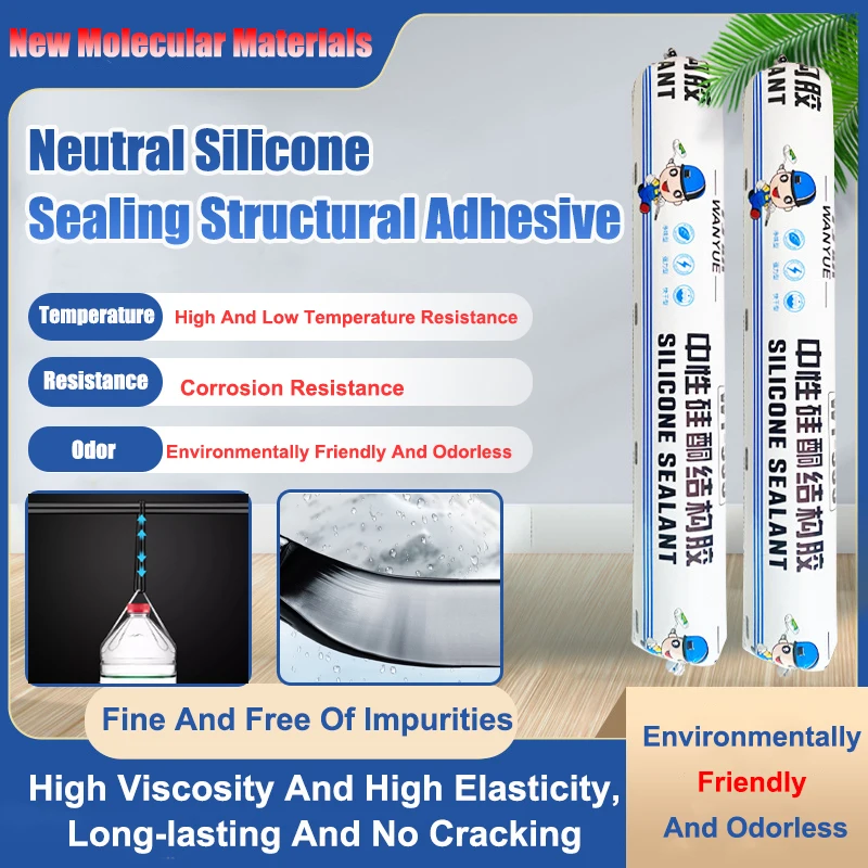 

【Neutral Silicone Sealant】Water-Based Structural Adhesive Door & Window Gap FillerWeatherproof Caulk for