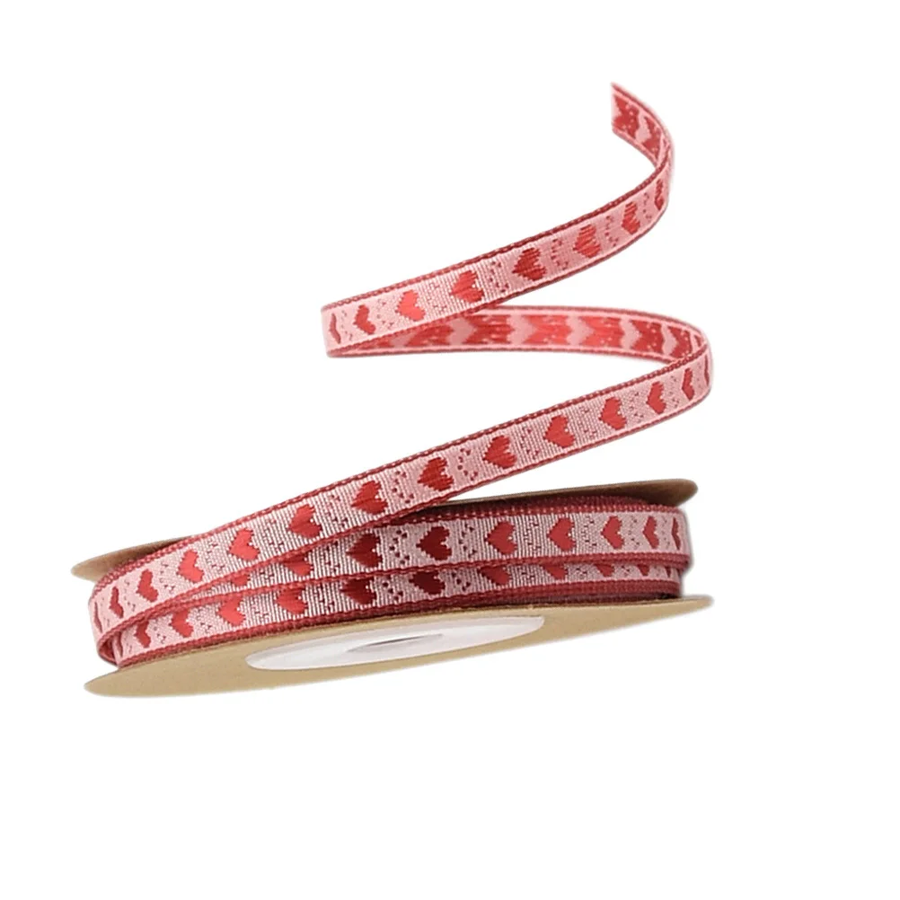 Pita Cetak Hati 10M Pembungkus Kado Dekorasi Pernikahan Hari Valentine Penampilan Indah Romantis Menarik Perhatian Meriah