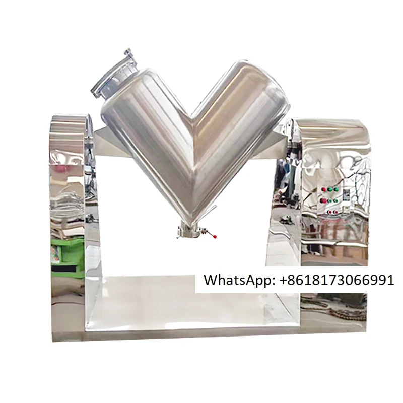 V-type mixer for powder, dry powder, feed, granular materials, mixing laboratory, industrial small stainless steel mixer