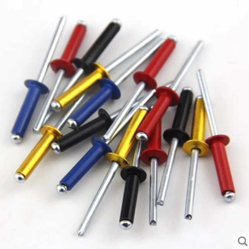 10/20pcs M3.2 m4 m5  Colourful red  gloden blue  Aluminium Mushroon Head Break Mandrel Blind Rivets Nail Pop Rivets