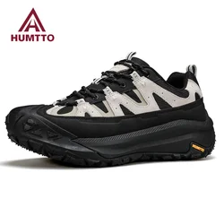 Humtto atmungsaktive Trekking schuhe Mann Outdoor Herren Sportschuhe rutsch feste Wanderschuhe Leder Sicherheit Walking Sneakers für Männer