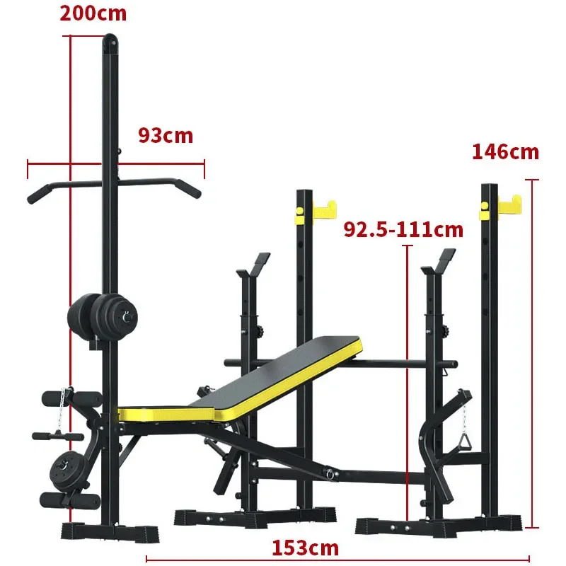 Indoor Multifunctional Weightlifting Bed Bench Press Rack Strength Trainer Wholesale