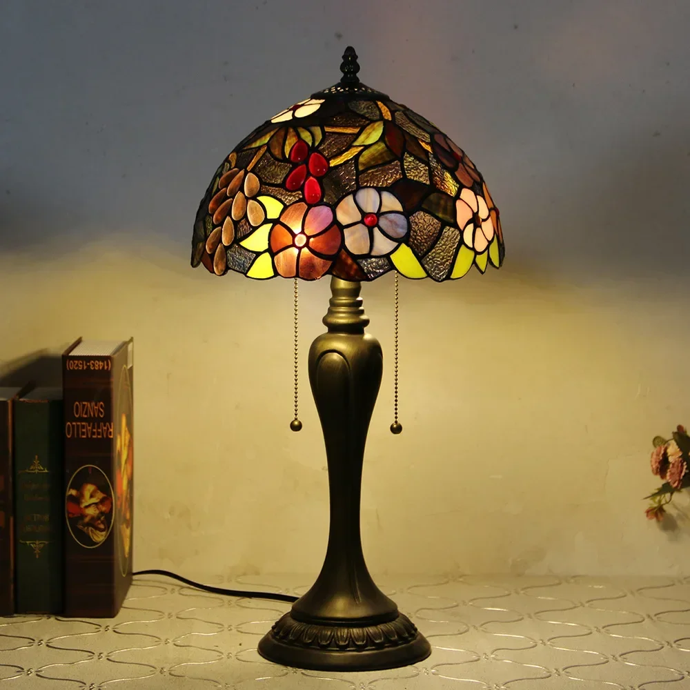 12 inch Tiffany slaapkamer nachtkastje licht Europese pastorale barokke decorlamp zacht licht leesstudie oogbescherming bureaulamp