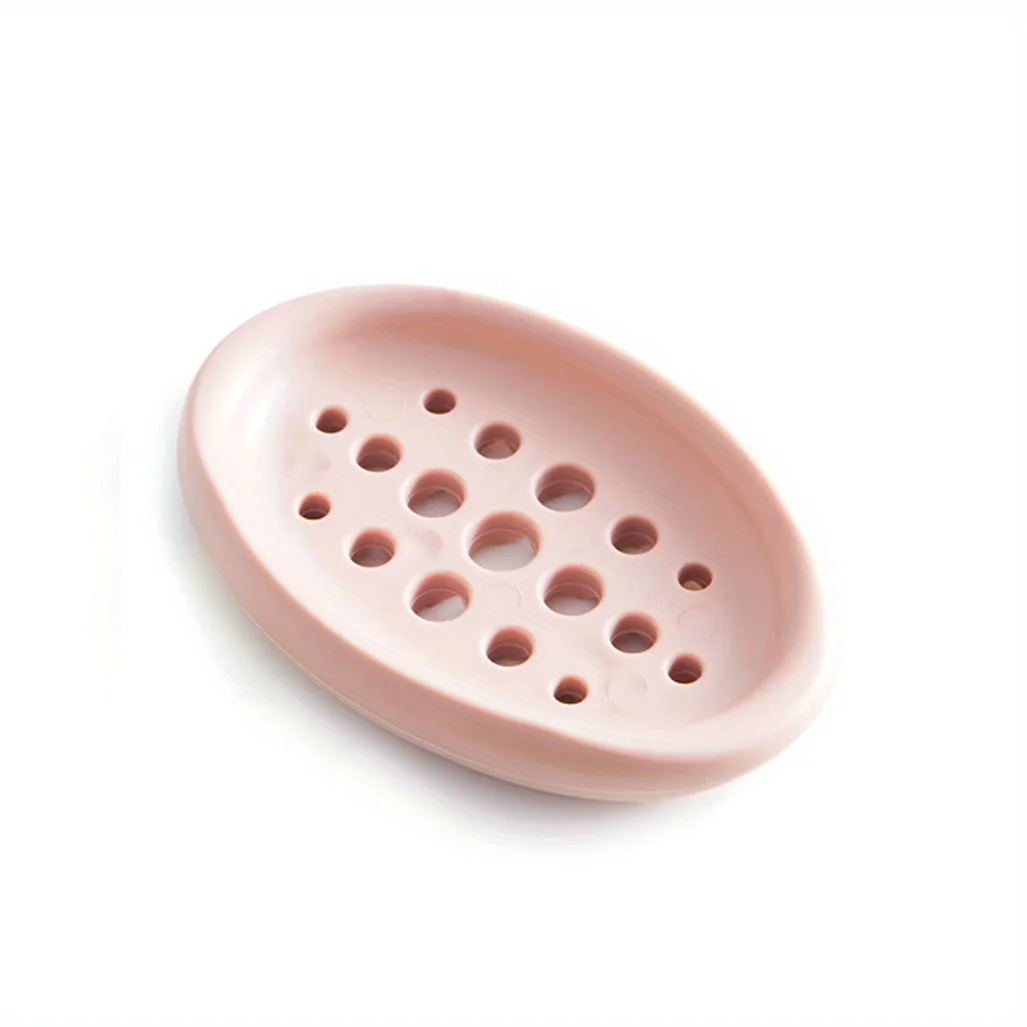 1pc Creative Silicone Drain Soap Dish Bathroom Toilet Soap Rack Laundry Soap Holder Container Self-draining Soap Box