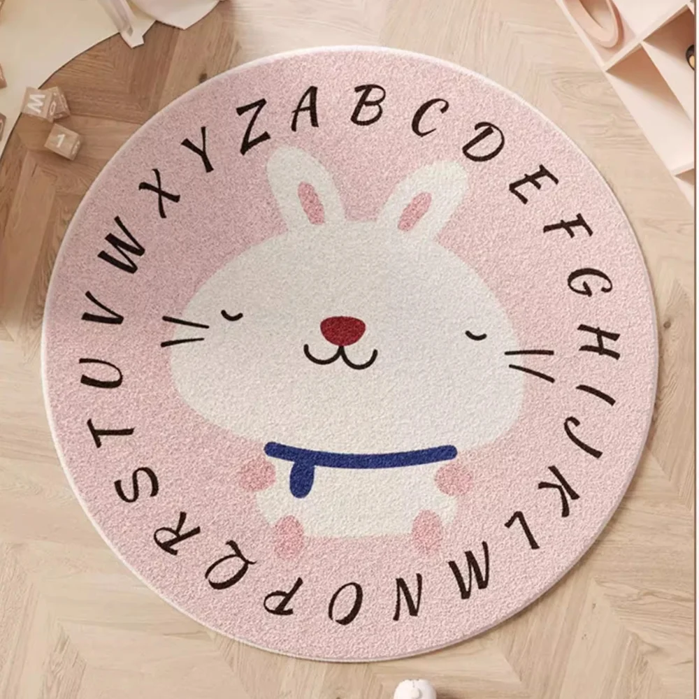 Rabbit Hairy Nursery Play Mats For Children，Plush Bedroom Rug For Kids，Alphabet Fluffy Carpet For Living Room，Soft Foot Mats