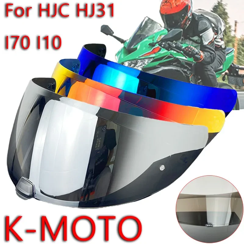 HJ31 Helmet Visor Shield For HJC I70 I10 HJ20M Visor electroplated windproof dustproof uv protection shield Visiere Casque Moto