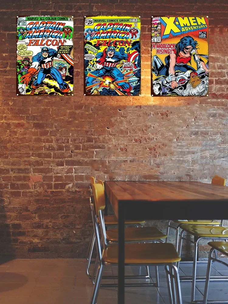 Amazing Marvel Comic Metal Plate Tin Sign Vintage Man Cave Gamer Room Decor Art Poster Retro X-men Iron Painting Home Wall Decor