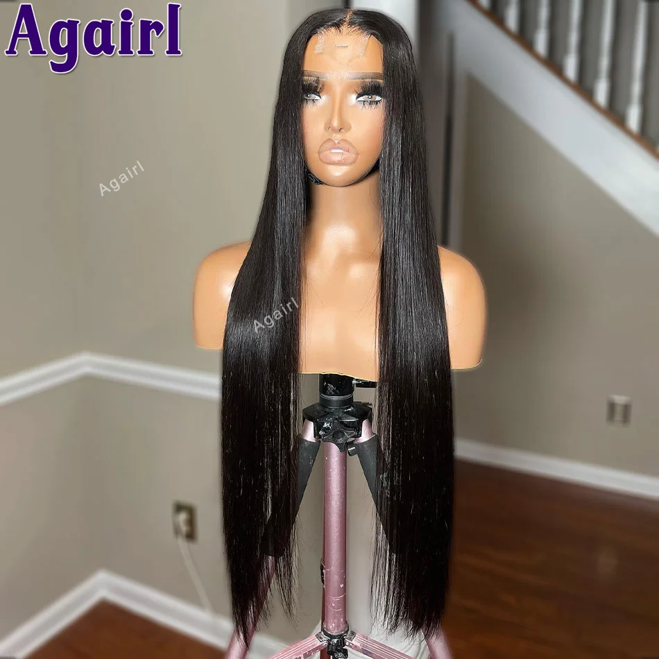 Highlights 30 Bone Straight 5X5 Lace Closure Wig Ready Go 13x6 13X4 Lace Frontal Human Hair Wigs Women 200% Density Pre Plucked