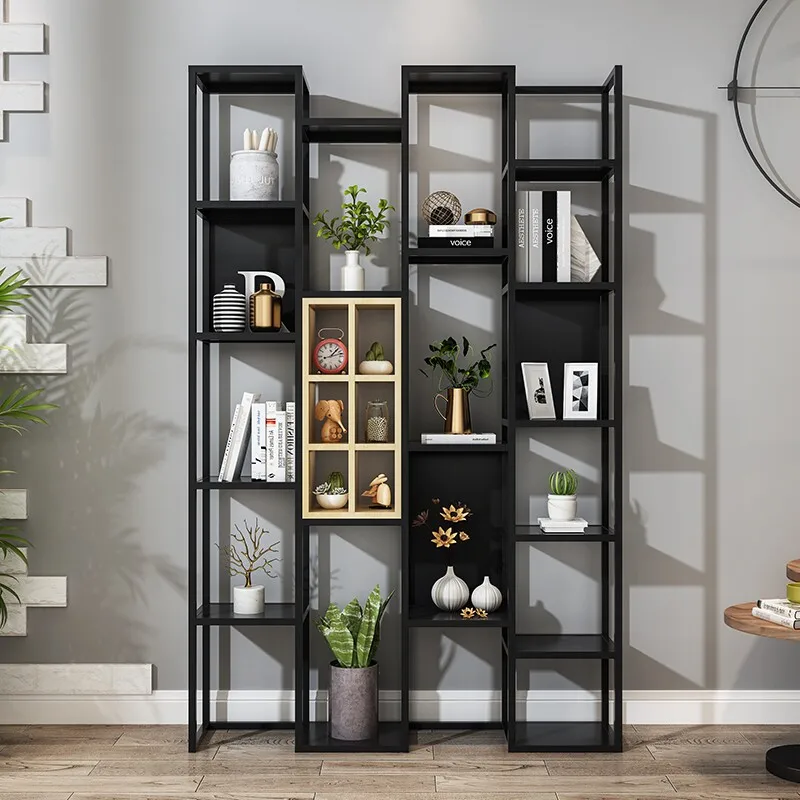 Nordic shelves partition living room entrance entrance bookshelf floor shielding decorative creative multi-layer storage display