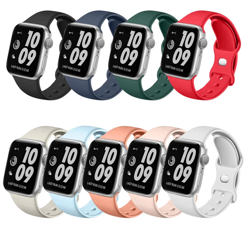 سوار رياضي من السيليكون للساعة ، حزام ، سوار ، سوار ، سوار iWatch ، السلسلة 8 ، 7 ، SE ، 3 ، 4 ، 5 ، 6 ، 9 ، Ultra ، 2 ، 49 Apple ، 44 ، 40 ، 45 ، 41 ، 42-38