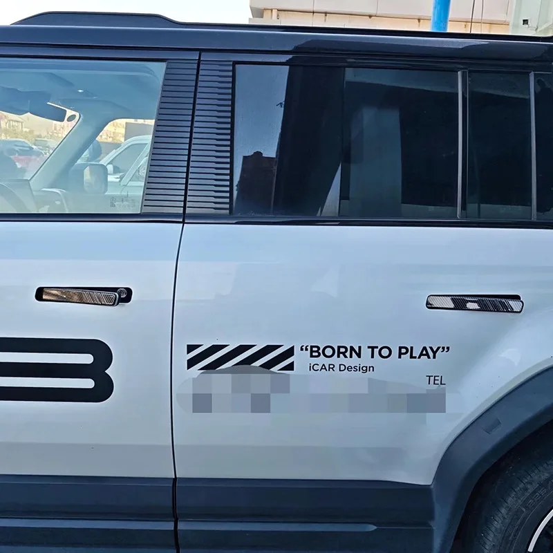 

DUTRIEUX For Chery Jaecoo J6 Icar 03 2024-2025 ABS Carbon Fiber Car door handle cover Trim Car Accessories