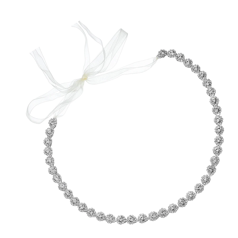 

Crystal Bride Belt Elegant Diamond Chain Waistb for Wedding Dress Silver Bridesmaid Party Bridal Accessories Photo Prop Body