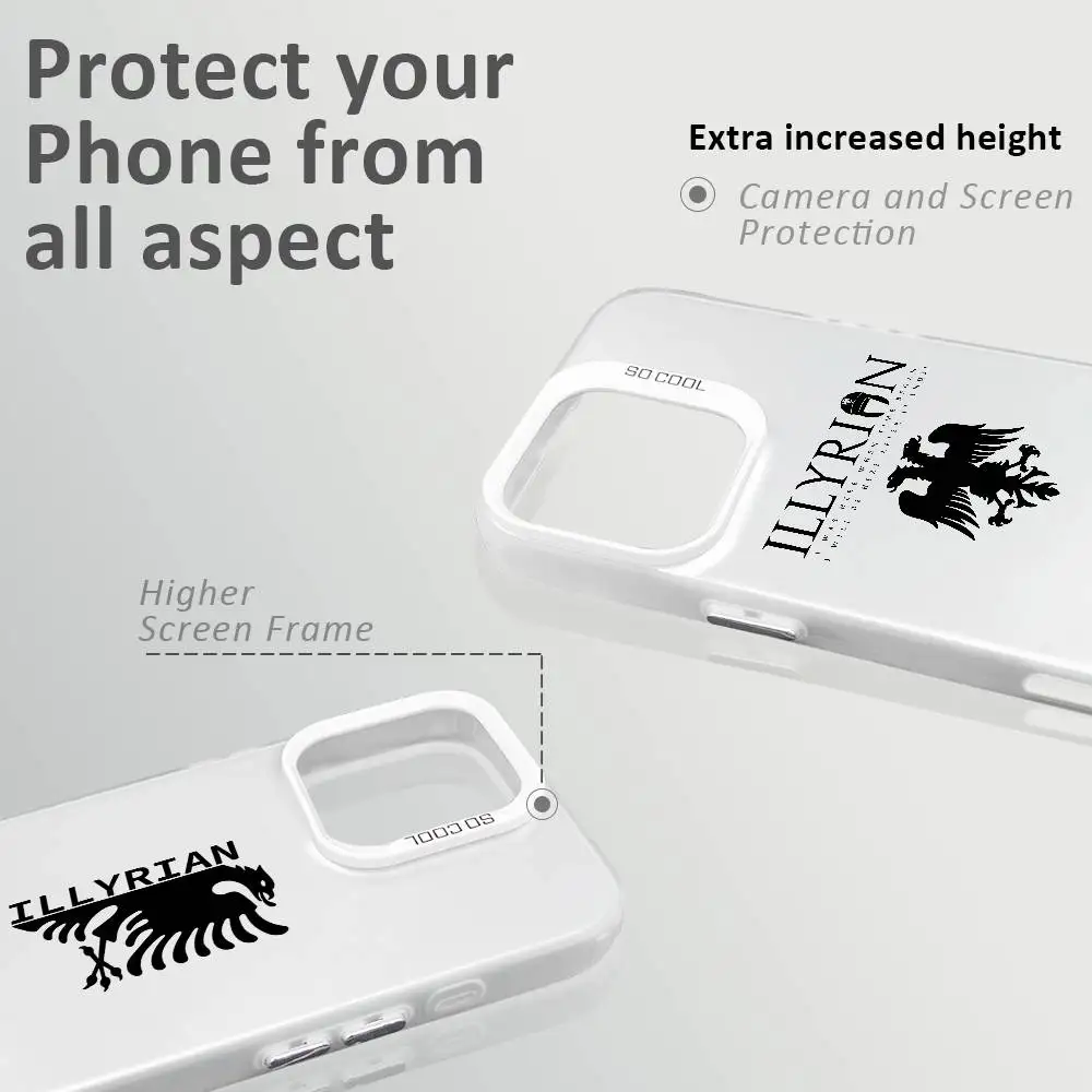 ألبانيا العلم شعار كول جراب هاتف آيفون 16 15 14 13 12 11 زائد برو ماكس متعدد الألوان أورورا الليزر للصدمات فوندا غطاء