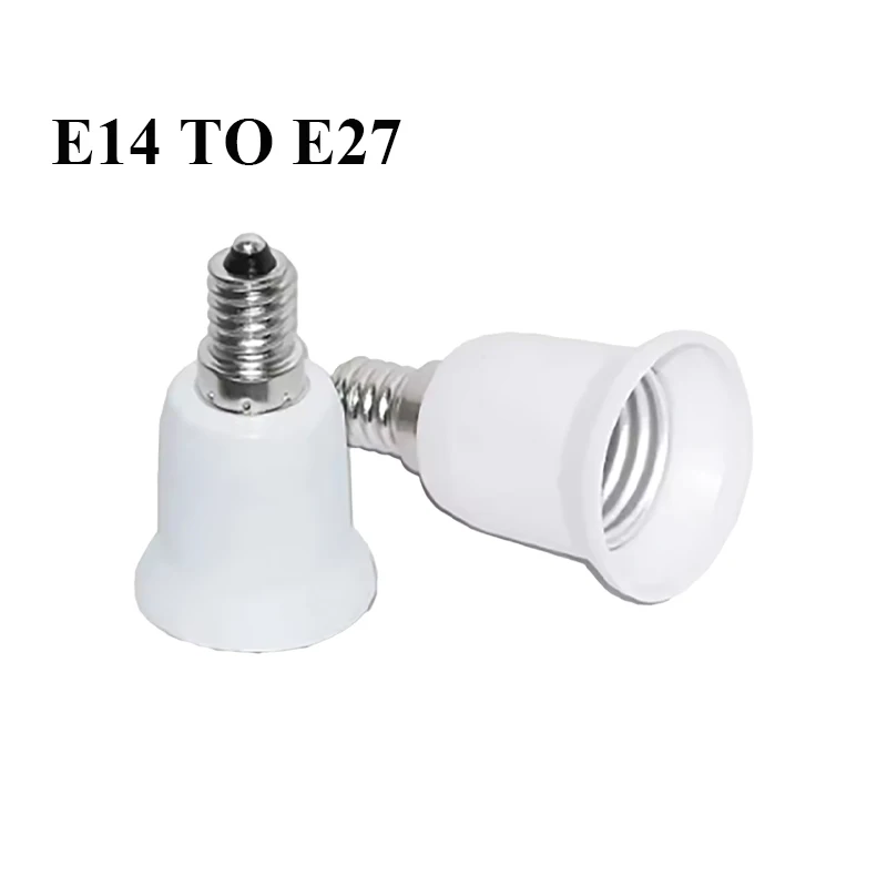 2PCS E14 To E26 E27 Adapter Conversion Socket Fireproof Plastic Converter High Quality Material Socket Bulb Adapter Lamp Holder