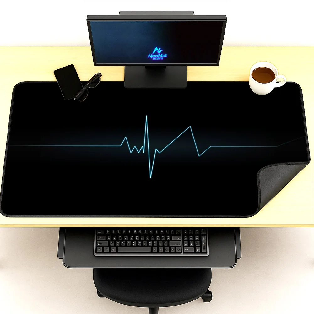 

Black Desk Mats Xxxl Gamer Decoration Carpets Desk Items Mouspad Computer Table Mat Anti-slip Rubber Mouse Pad 1300x600mm 1500mm