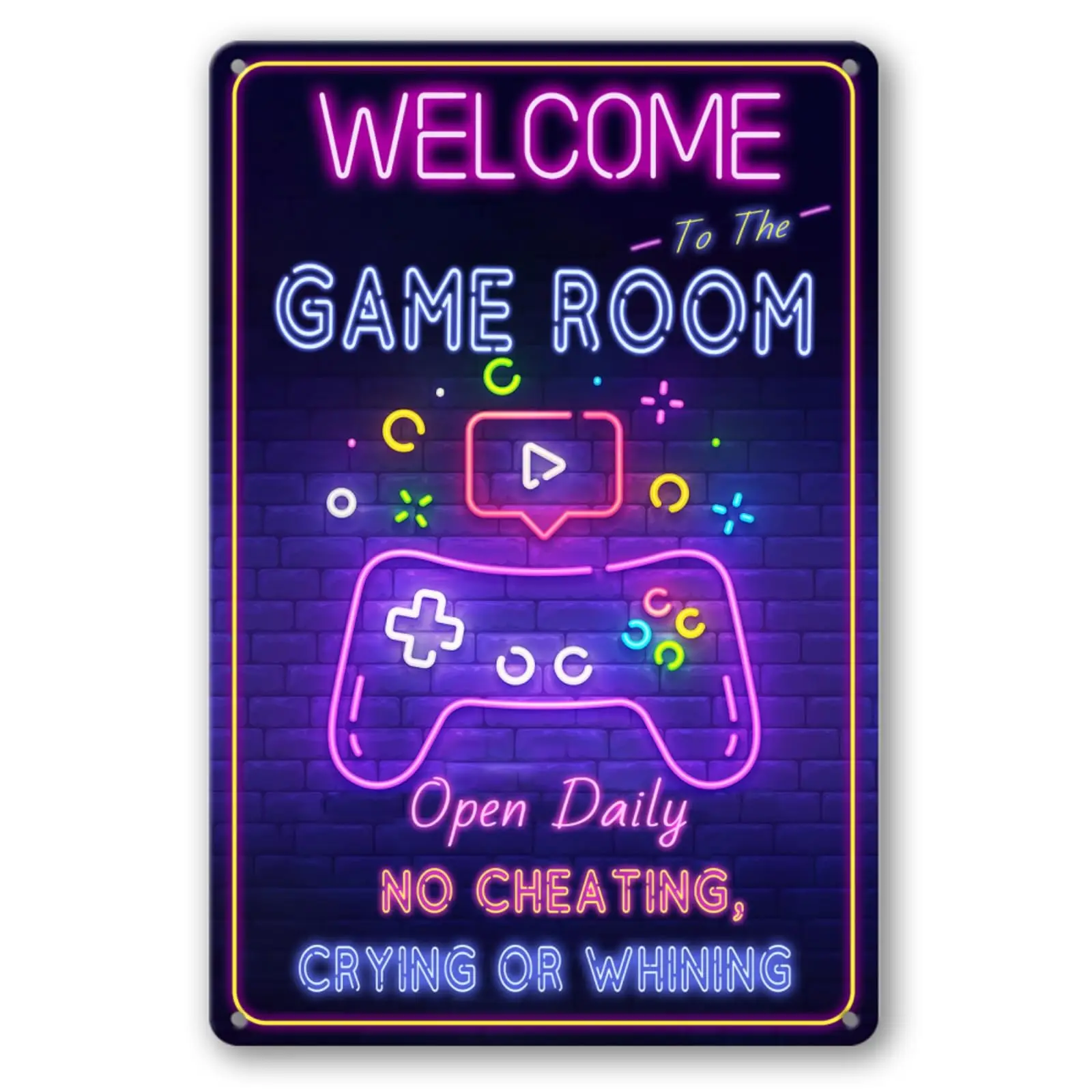Gaming Room Wall Decor Gaming Room Metal Tin Sign Welcome To The Game Room Signs Gamer Room Decor For Boys Bedroom Accessor sign