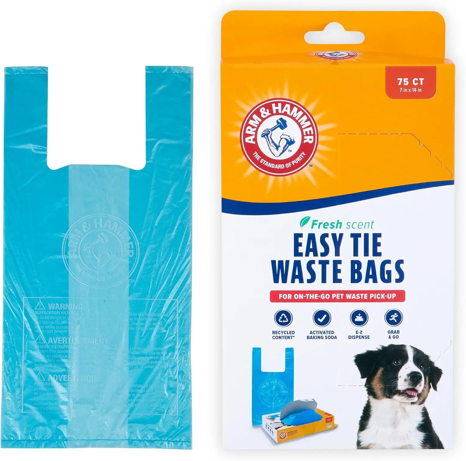 

Пакеты для уборки за животными Easy-Tie, синие, 75 штук - 1 упаковка для уборки за питомцами