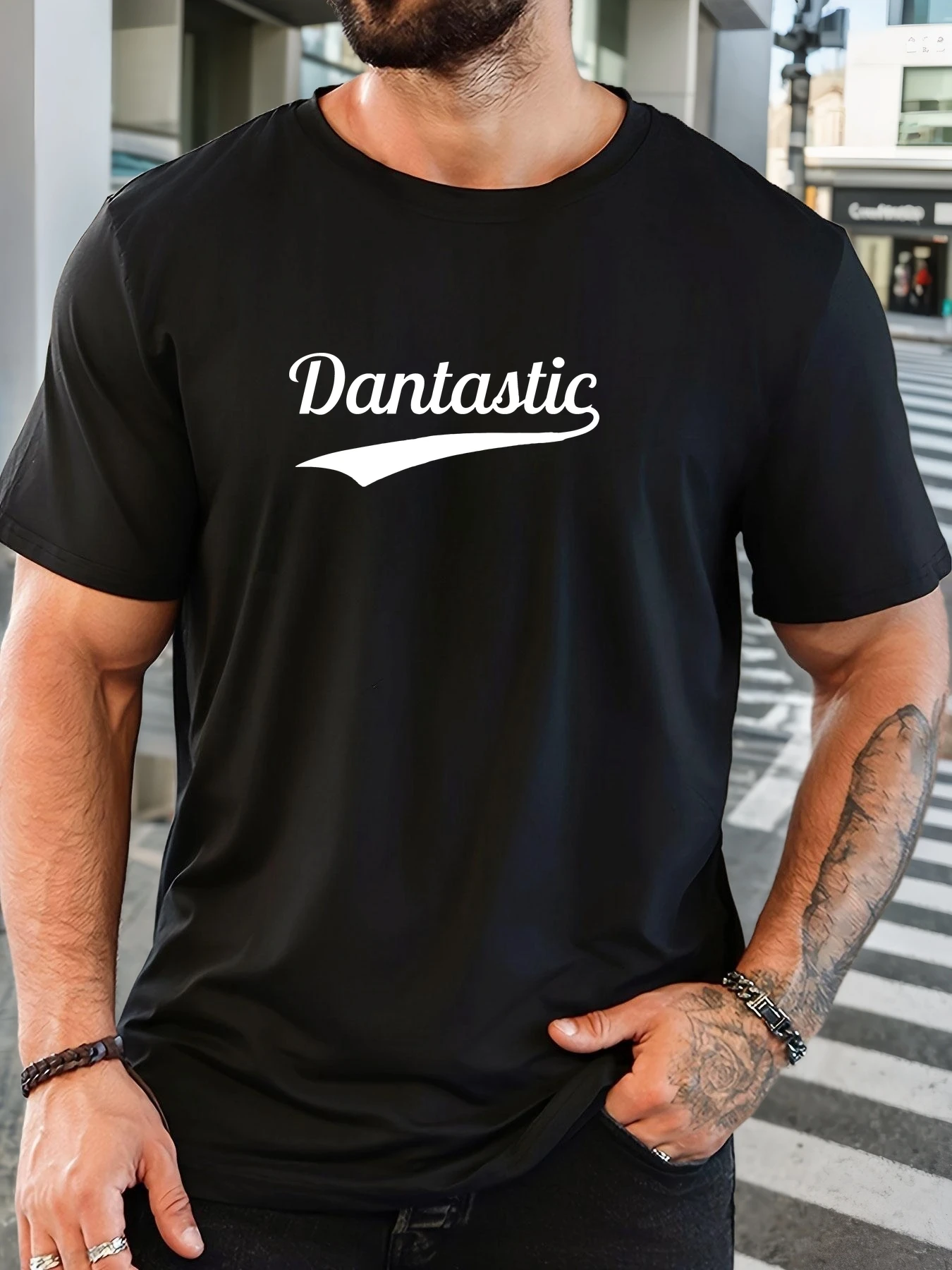

Men's Dantastic Pattern Summer Casual Crew Neck Short T-Shirt