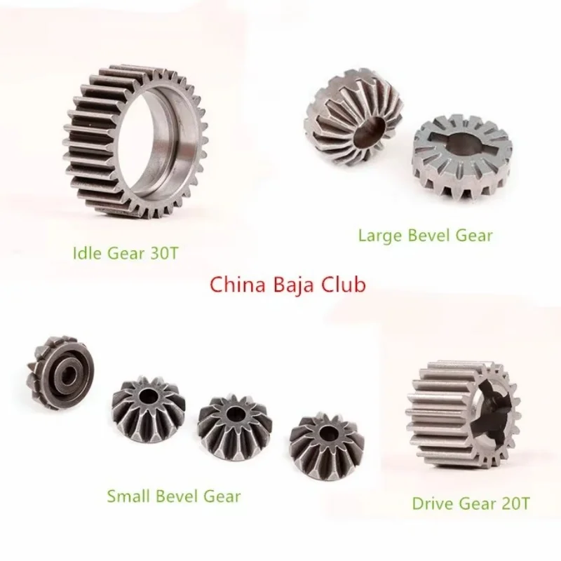 Aandrijftandwiel 20T Stationair tandwiel 30T Kegeltandwiel voor 1/5 schaal HPI KM Rovan Baja 5B SS 5T