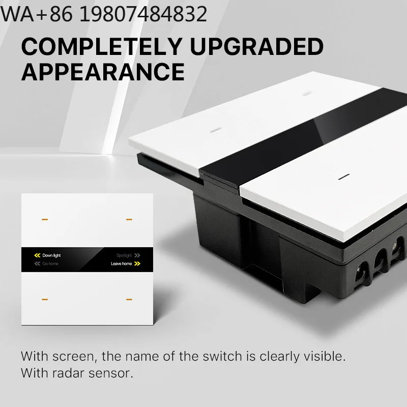 IPS Bar Design Smart Scene Switch Panel Zigbee WiFi Android Display Hotel  Scene Automation Control Device