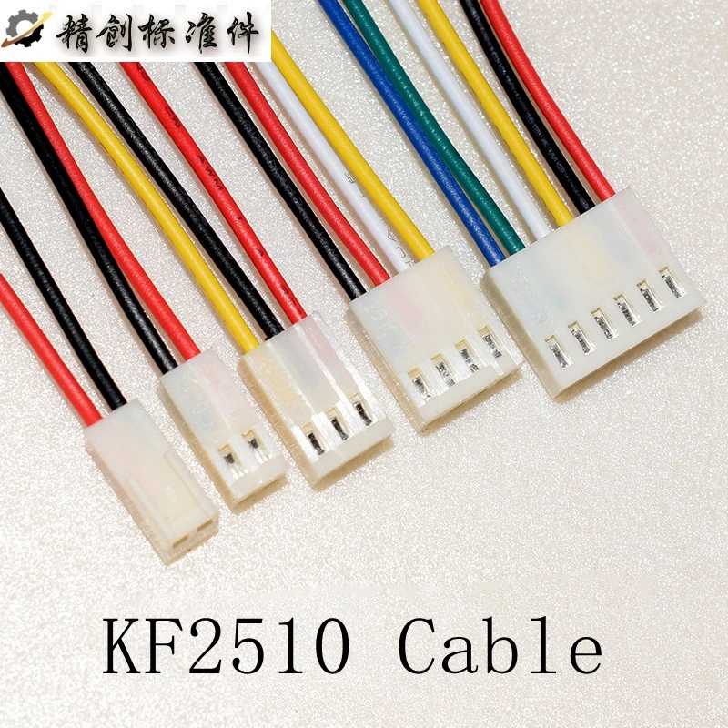 10PCS KF2510 Cable 10CM/20CM/30CM  2/3/4/5/6 PIN Connector Plug With Cable Wire 2.54MM PITCH 2P/3P/4P/5P/6P26AWG Connecting Wire