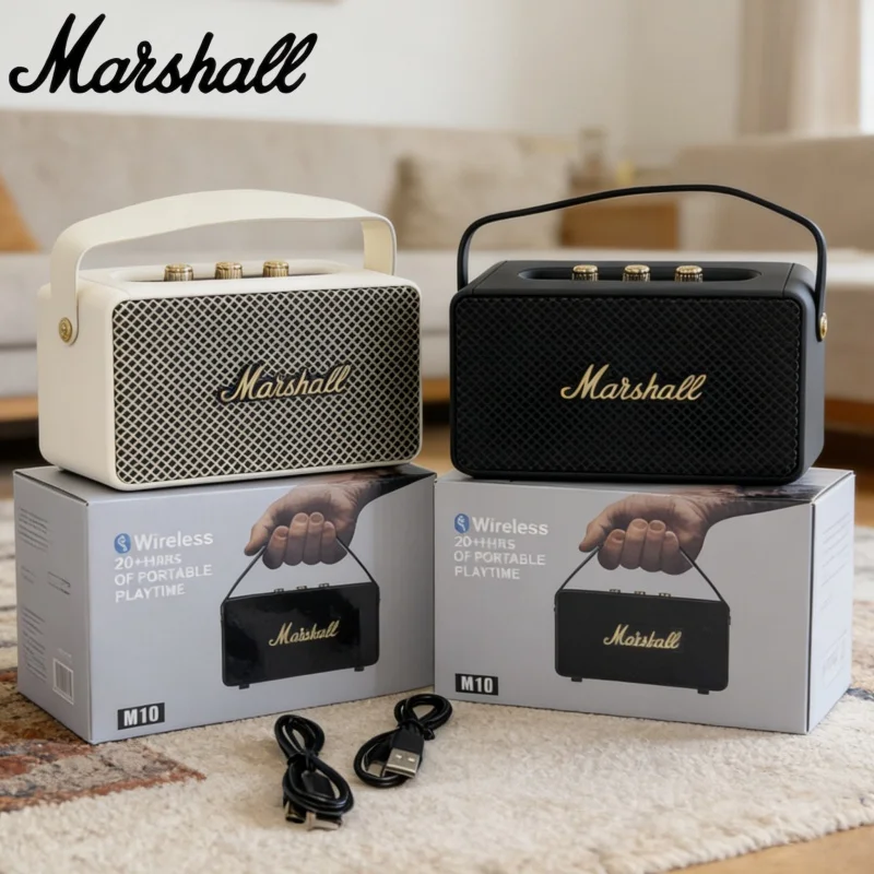 Marshall M10 Bluetooth Speaker, Bass Wireless Portable Speaker, Outdoor