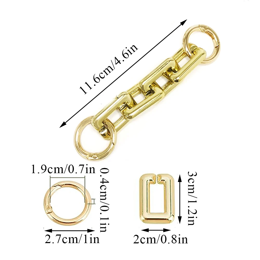 Short Bag Extension Chain Handbag Handle Bag Extension Chain DIY Bag Accessories Durable Purse Strap Extender Decoration Chains