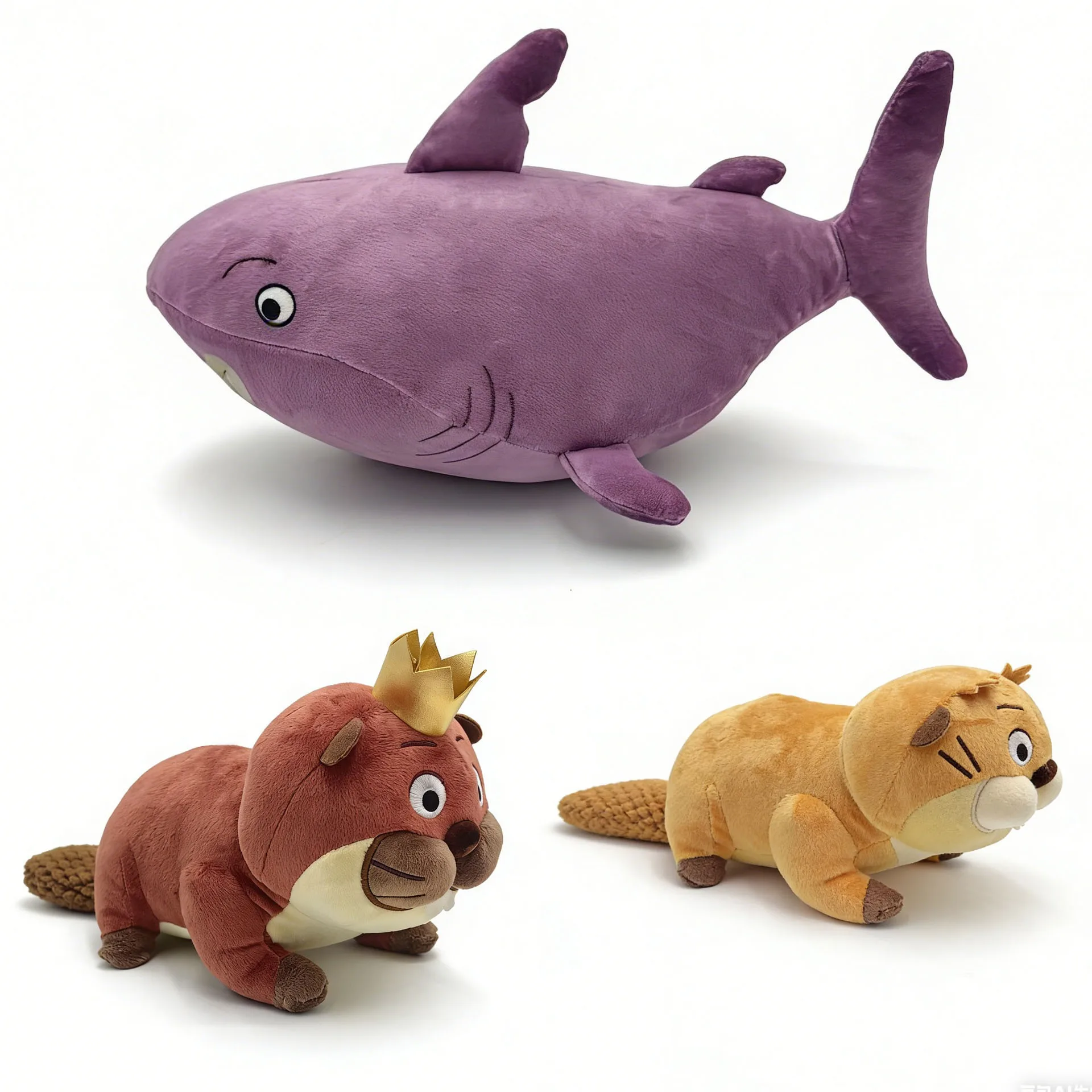 

Мягкая плюшевая игрушка-акула и бобер в стиле аниме 2026 года, милые плюшевые куклы-животные, сувениры