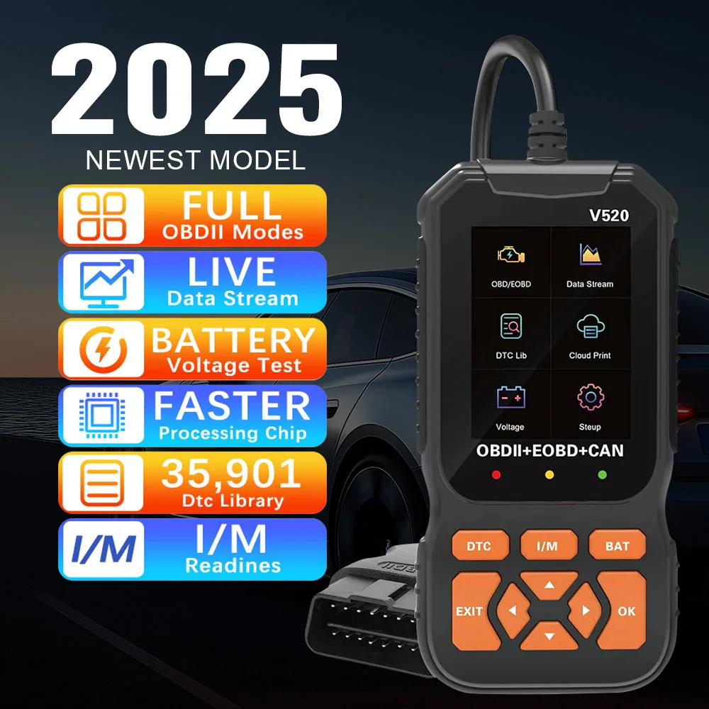 Professional Car Diagnostic Tool Auto Engine System Lifetime Free Automotive DTC Lookup Code Reader OBD2 Scanner