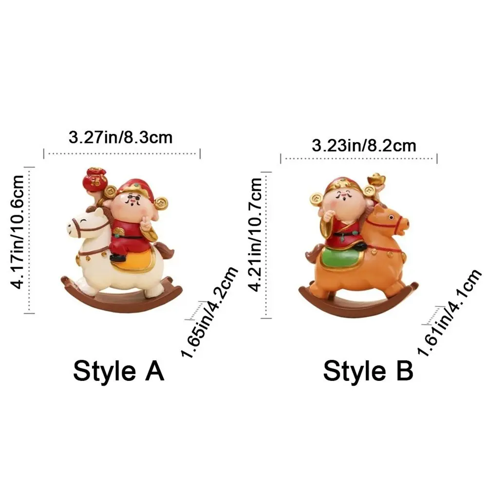 الراتنج 2026 الحصان سنة التماثيل سنة الحصان التميمة هزاز الحصان زخرفة نعمة النمط الصيني تمثال حصان #6