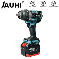 Jauhi 1800n.m torque chave de impacto elétrica sem escova para caminhões 1/2 polegada chave sem fio ferramenta driver para makita 18v bateria