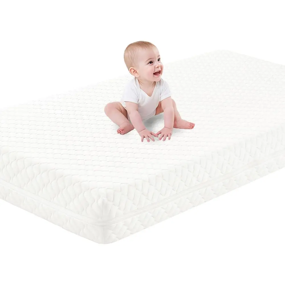 

Crib Mattr, Dual-Sided Breathable Baby and Toddler Memory oam Mattrwith Removable and Washable Cover, 100% Knitted abric, its St