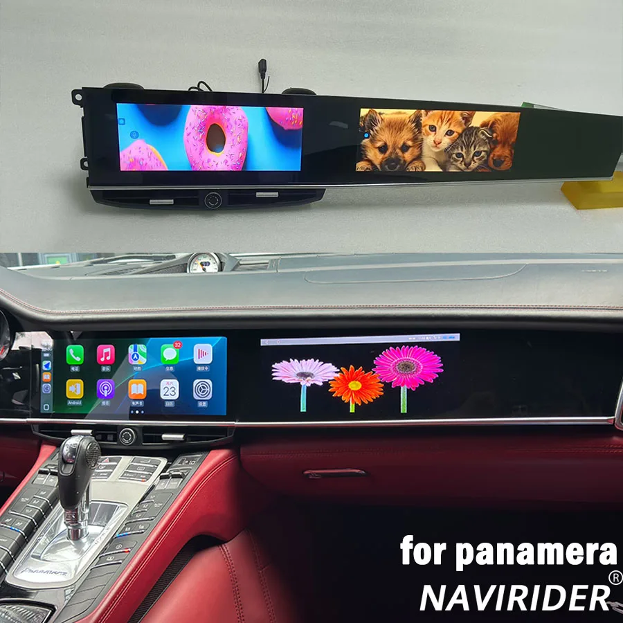 12.3/10.25Inch+10.25Inch Dual Screen For Porsche Panamera 970 Integrated Carplay Android 15 Multimedia GPS 4G WIFI DSP Stereo