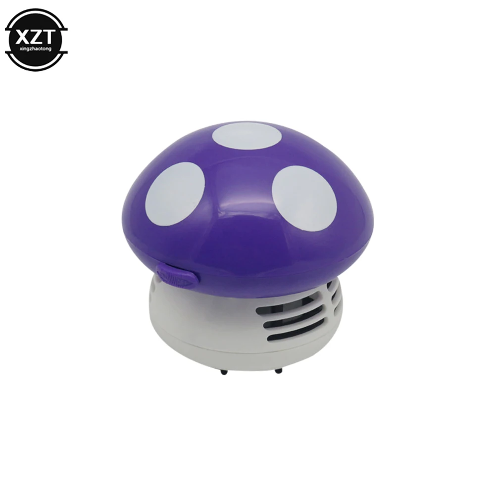 Mini Desktop Vacuum Cleaner 6 Colors Cute Small Mushroom Corner Desk Table Dust Vacuum Cleaner For Car Home Computer New Sweeper